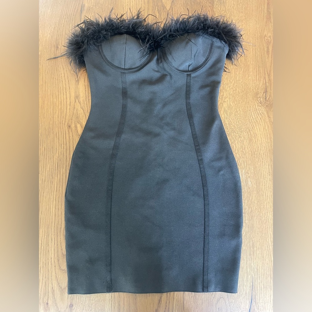 Superdown Ramona Bustier Black Dress